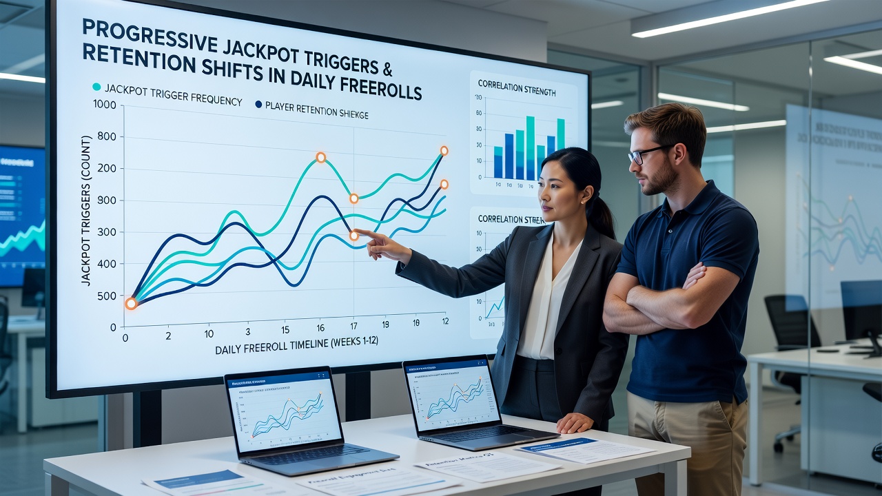 Graph illustrating retention shifts among recreational poker players following jackpot events on competing digital platforms