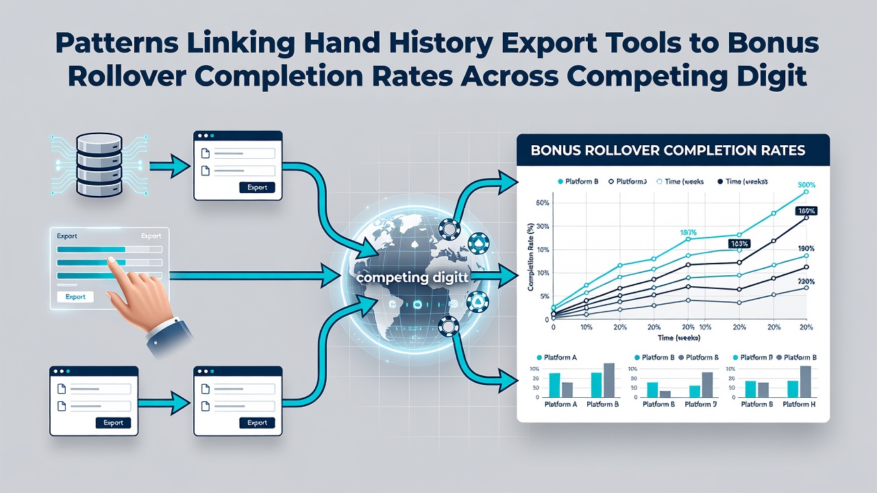 Analytics dashboard displaying hand history exports correlated with bonus rollover progress charts
