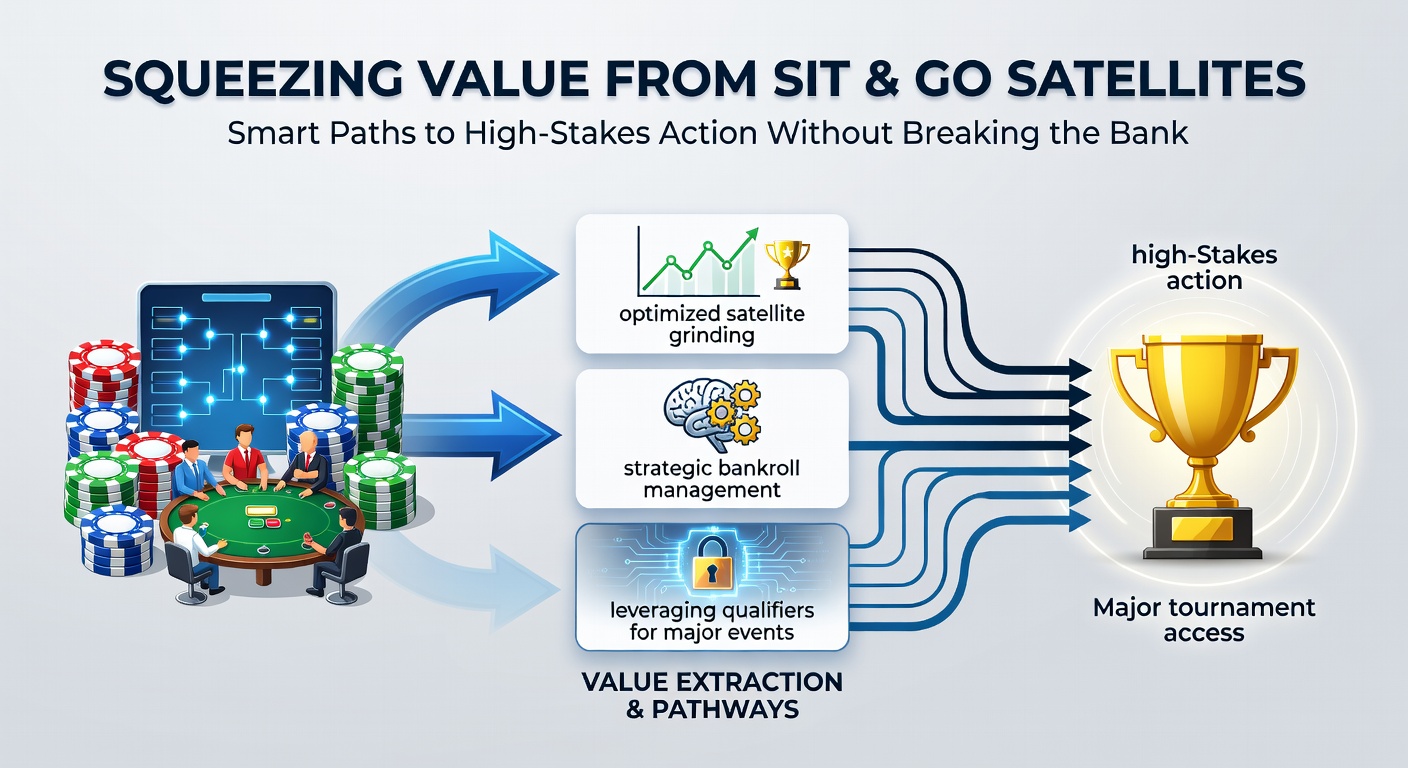 Chart displaying ROI comparisons between different Sit & Go satellite formats, illustrating value extraction strategies